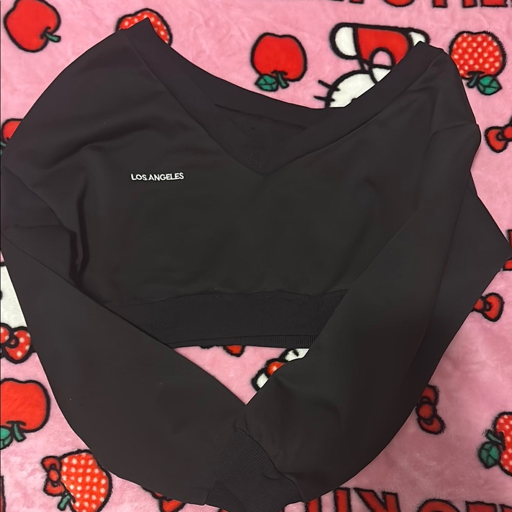 Black Cropped Sweatshirt